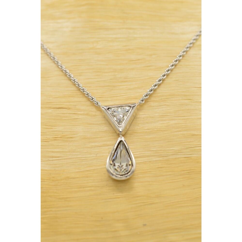 Christian Dior Vintage Crystal Pendant Collar Necklace Rhinestone Signed Bin7 - Picture 3 of 12